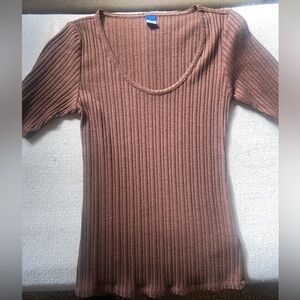 Old Navy Chocolate Ribbed Top